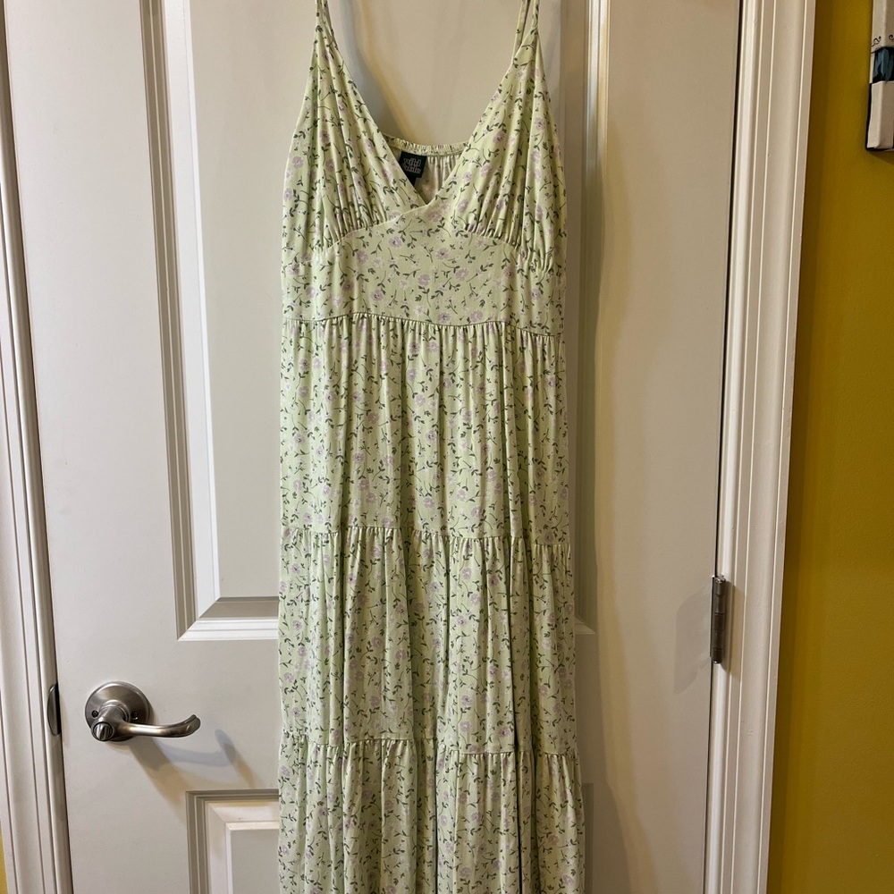 Wild Fable Green Tiered Maxi Sundress